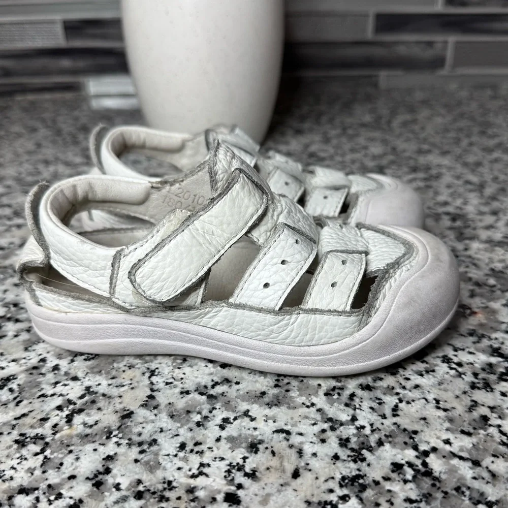 Fashion Girls Toddler White Summer Sandals Size 11.5